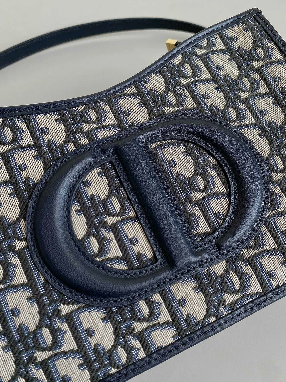 DIOR MINI HOBO 23 BAG IN BLUE OBLIQUE JACQUARD