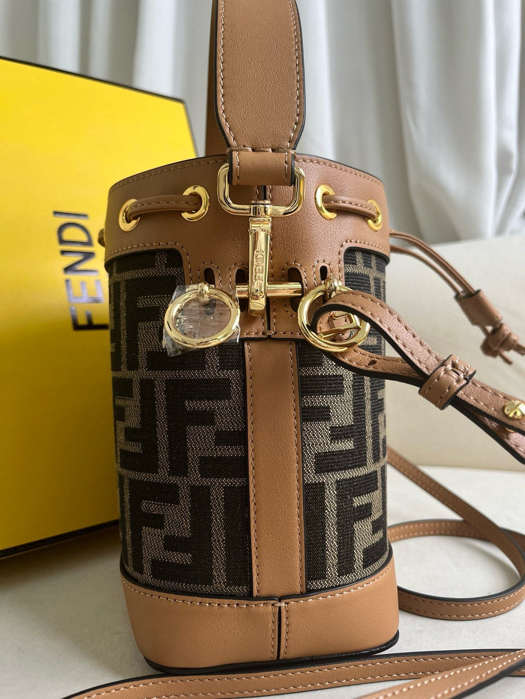 MON TRESOR 18 IN BROWN CALFSKIN