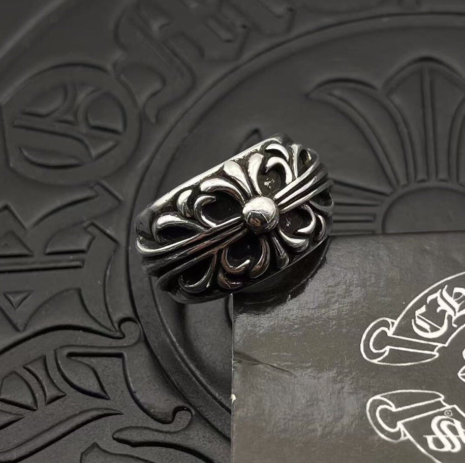 chrome hearts 925 silver retro ring