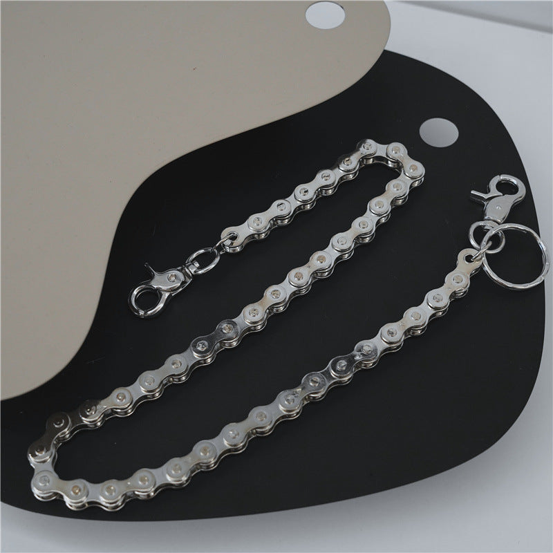 Chrome Hearts Silver Metal Bicycle Chain Pants Chain