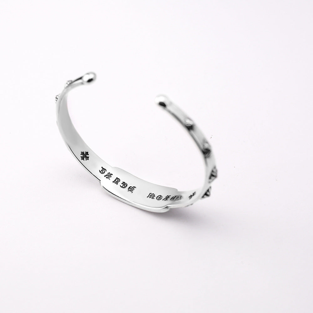 Chrome Hearts personality cross flower open bracelet