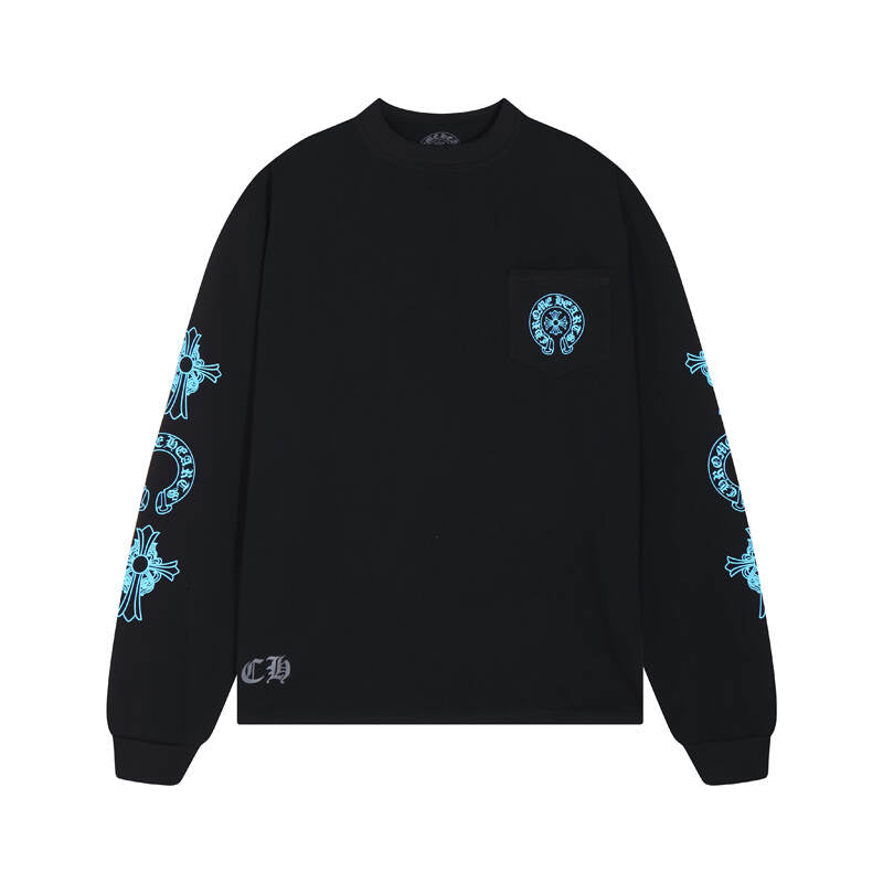 CHROME-HEARTS Men's Long-Sleeve T-shirt Sweatshirt K8018