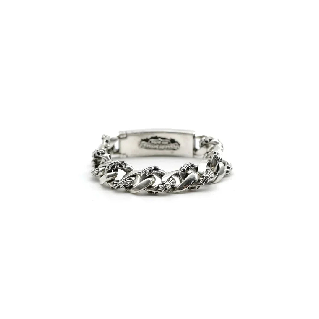 Chrome Hearts Dagger ID Fancy Link Clip Bracelet