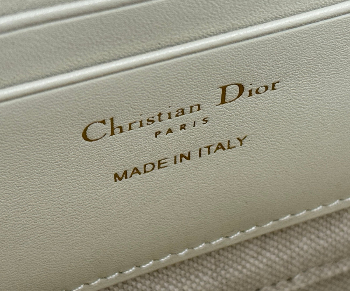 DIOR 25S 30 MONTAIGNE DEA POUCH LIGHT BLUE OBLIQUE JACQUARD 26 IN CANVAS