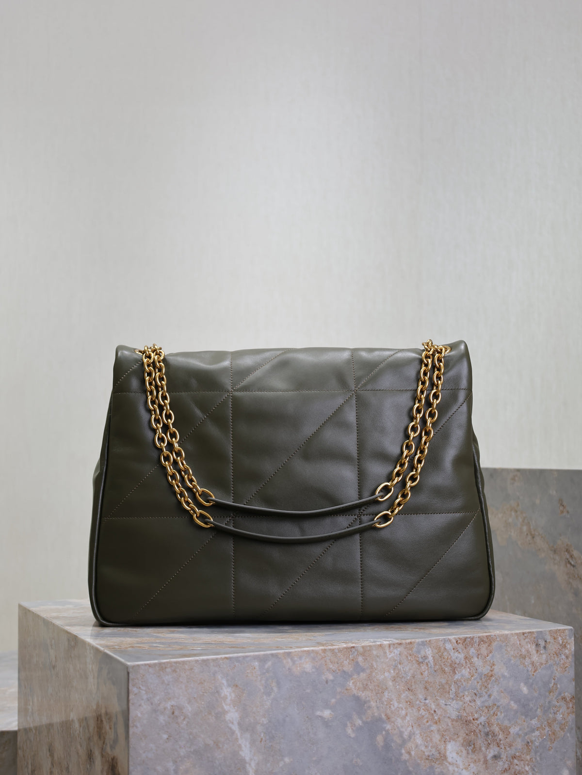 YSL 25S LARGE JAMIE 43 IN LIGHT MUSK LAMBSKIN GOLD HARDWARE