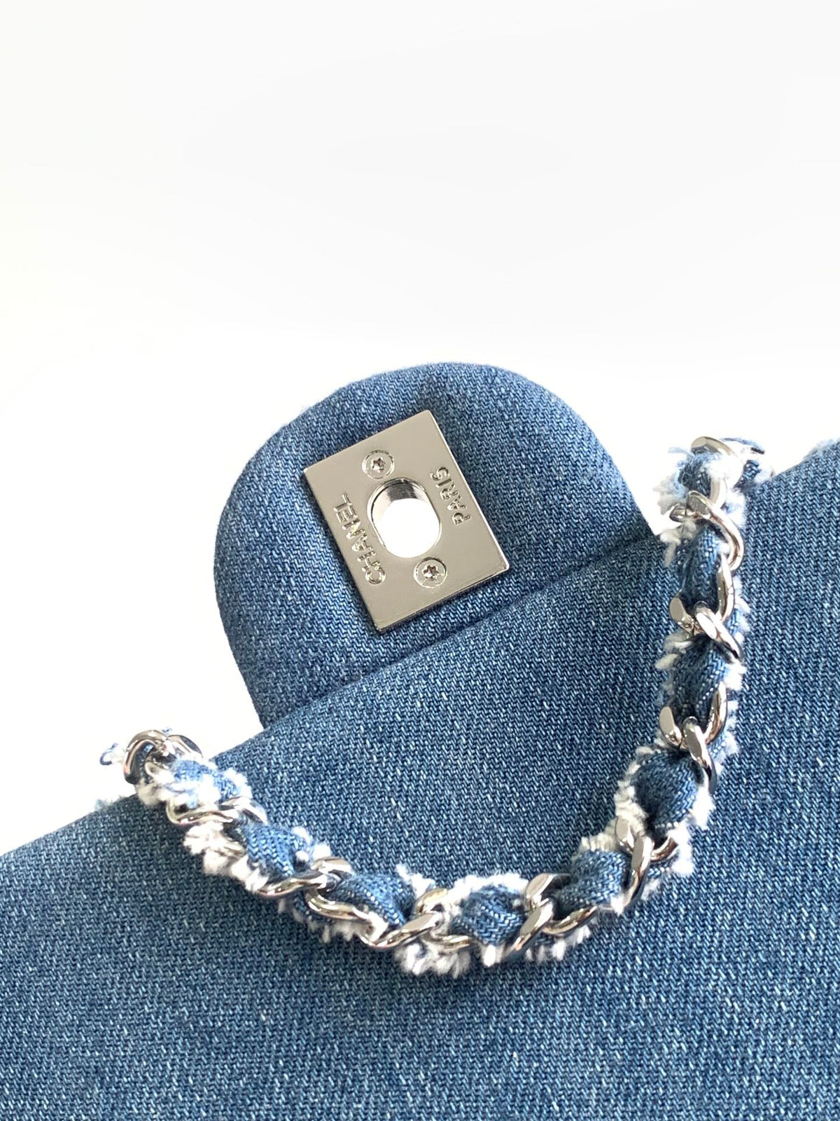 CHANEL MINI 25 CLASSIC BAG IN BLUE COBALT DENIM