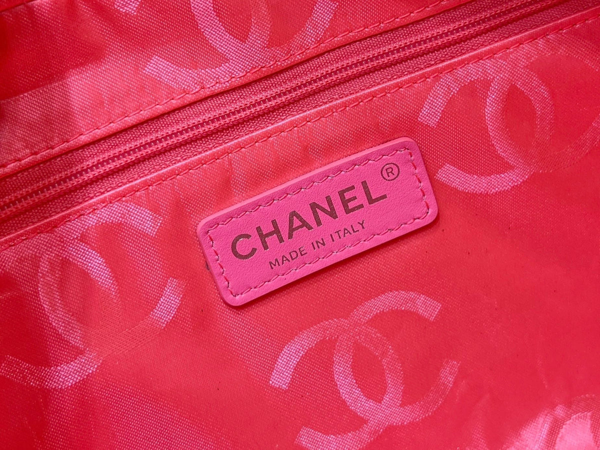 CHANEL 25S  CAMBON BOSTON BAG 27 IN FULL BLACK CALFSKIN